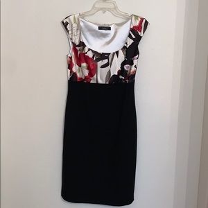Elie Tahari Nordstrom Floral & Black Dress